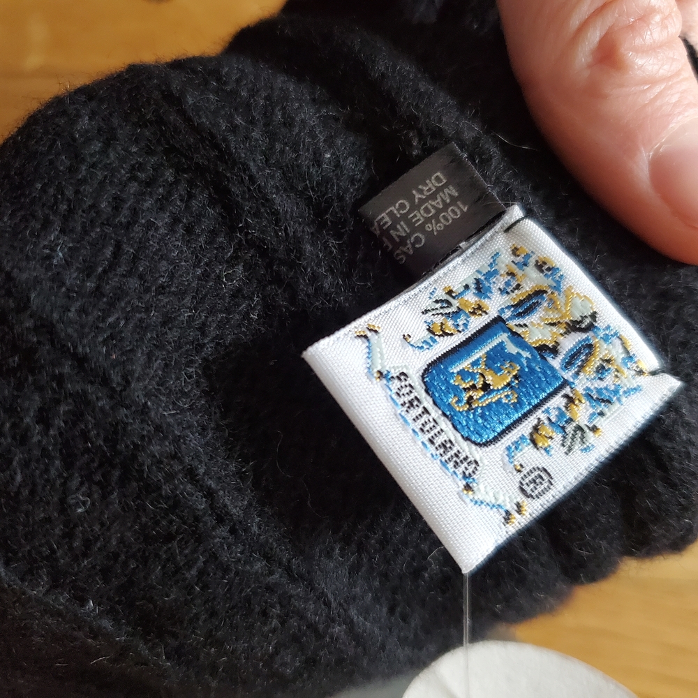 Portolano Cable Knit Beanie Black
